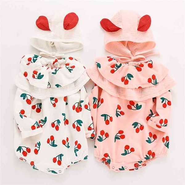 spring born baby girls long sleeve cute cherry printing rompers and hat clothes autumn toddler jumpsuits 210521, Blue
spring born baby girls long sleeve cute cherry printing rompers and hat clothes autumn toddler jumpsuits 210521, Blue