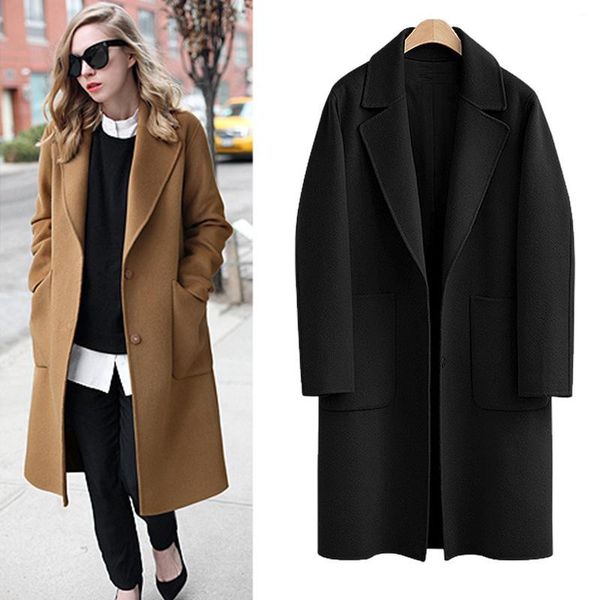 women's wool & blends plus size m-5xl women woolen coat 2021 autumn winter long outerwear female windbreaker, Black
women's wool & blends plus size m-5xl women woolen coat 2021 autumn winter long outerwear female windbreaker, Black