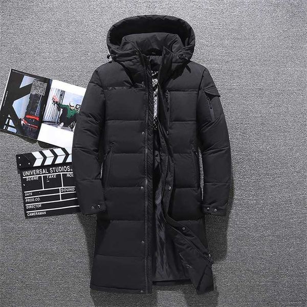 men's winter thickened down jacket warm down outwear coat male fashion long white duck hooded down parkas plus size 5xl 220105, Black
men's winter thickened down jacket warm down outwear coat male fashion long white duck hooded down parkas plus size 5xl 220105, Black