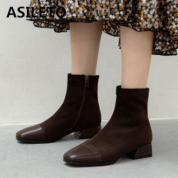 boots asileto women ankle square toe 3.5cm zip flock stylish comfortable breathable size 31-43 spring autumn office b2149, Black
boots asileto women ankle square toe 3.5cm zip flock stylish comfortable breathable size 31-43 spring autumn office b2149, Black