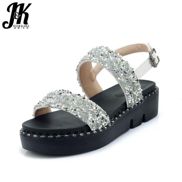 summer women sandals bling open toe shoes fashion casual girl platform wedges metal decoration footwear, Black
summer women sandals bling open toe shoes fashion casual girl platform wedges metal decoration footwear, Black