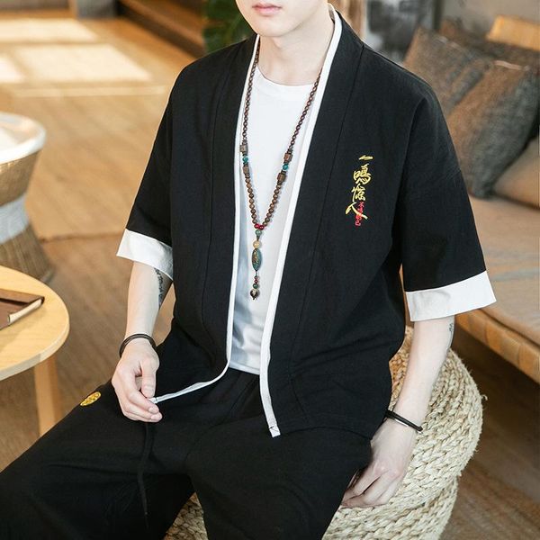 cotton linen kimono cardigan japanese oversized hanfu clothing summer shirt men's loose chinese coat thin embroidery jacket ethnic, Red
cotton linen kimono cardigan japanese oversized hanfu clothing summer shirt men's loose chinese coat thin embroidery jacket ethnic, Red