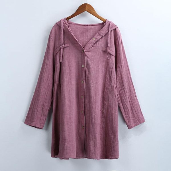 autumn women cotton blouse hooded drawstring minimalist style button spring basic tunic long loose femininas plus size blusas women's b, White
autumn women cotton blouse hooded drawstring minimalist style button spring basic tunic long loose femininas plus size blusas women's b, White