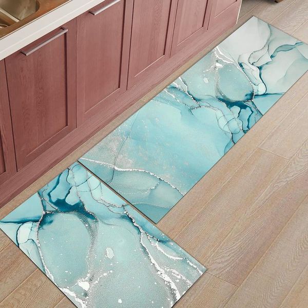 carpets marble texture kitchen mat anti-slip modern area rugs living room balcony carpet doormat bathroom