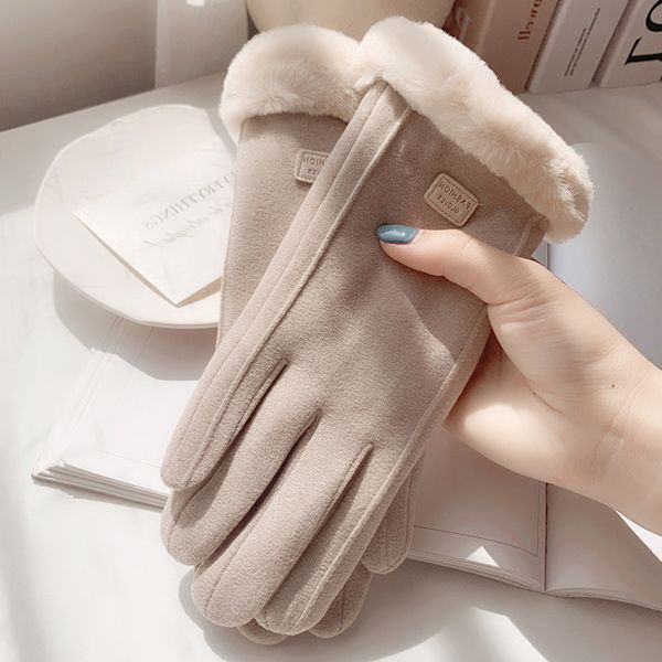 winter female plush thickened warm student suede women riding cold proof driving antie touch screen in winter, Blue;gray
winter female plush thickened warm student suede women riding cold proof driving antie touch screen in winter, Blue;gray