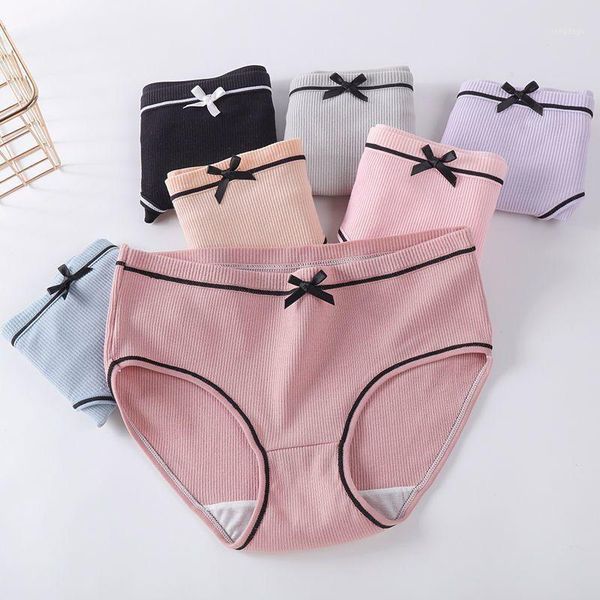 women's panties lingerie women cotton plus size womens briefs solid bow mid-rise colorful ins, Black;pink
women's panties lingerie women cotton plus size womens briefs solid bow mid-rise colorful ins, Black;pink