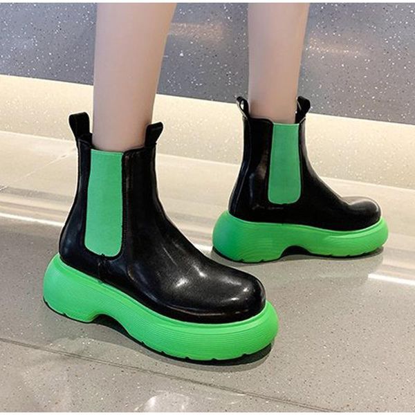boots 2021 women mixed color ankle thick bottom slip on low heels breathable retro casual rome style females elastic shoes, Black
boots 2021 women mixed color ankle thick bottom slip on low heels breathable retro casual rome style females elastic shoes, Black
