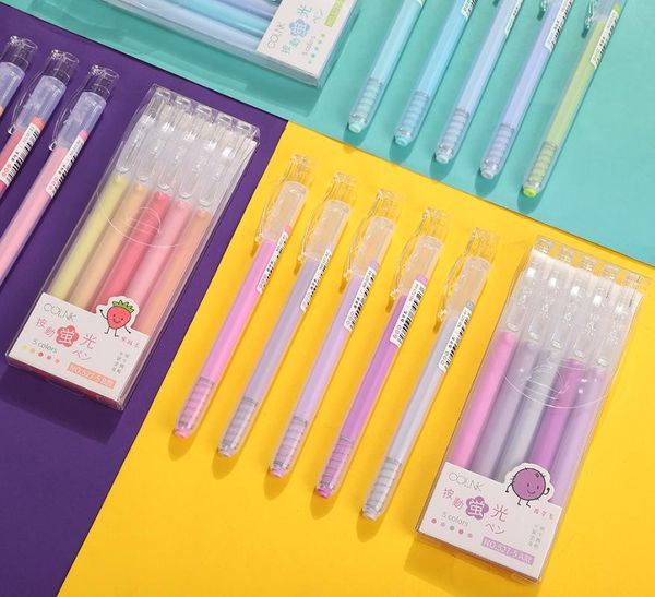 highlighters 5pcs/set doodle press highlighter color diy po pen student pastel marker journal kawaii school supplies, Black;red
highlighters 5pcs/set doodle press highlighter color diy po pen student pastel marker journal kawaii school supplies, Black;red