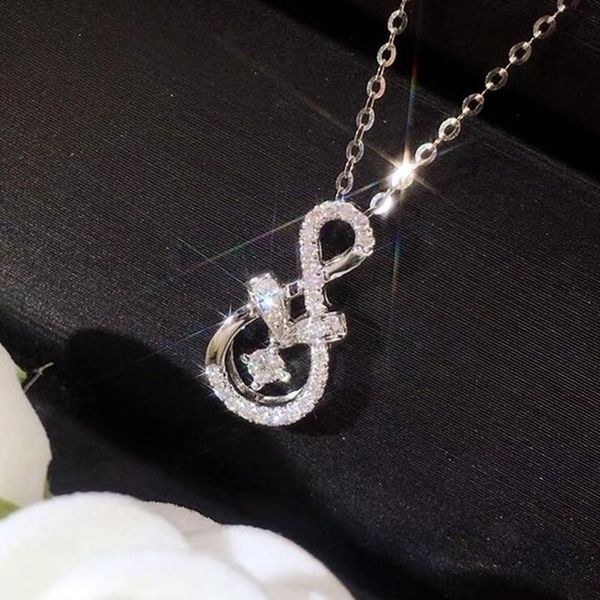 pendant necklaces caoshi fashionable for women elegant female shiny cubic zirconia jewelry on the neck wedding engagement accessories, Silver 
pendant necklaces caoshi fashionable for women elegant female shiny cubic zirconia jewelry on the neck wedding engagement accessories, Silver