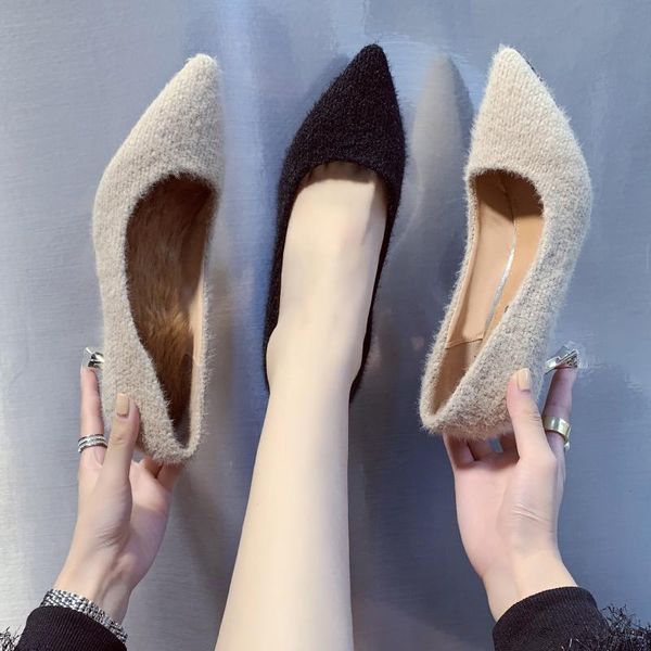 dress shoes heels female autumn winter fur high women pumps plus velvet pointed wedding w32-27, Black
dress shoes heels female autumn winter fur high women pumps plus velvet pointed wedding w32-27, Black