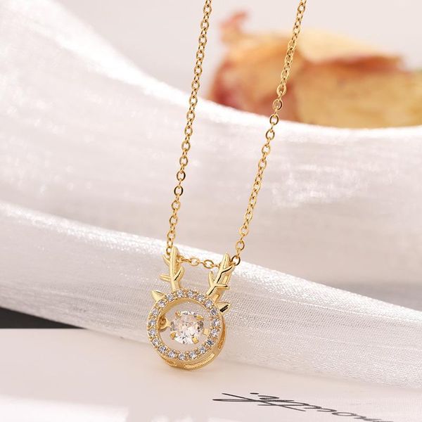 chains shijia titanium steel moose necklace female diamond beat spirit antler fawn pendant chain, Silver
chains shijia titanium steel moose necklace female diamond beat spirit antler fawn pendant chain, Silver
