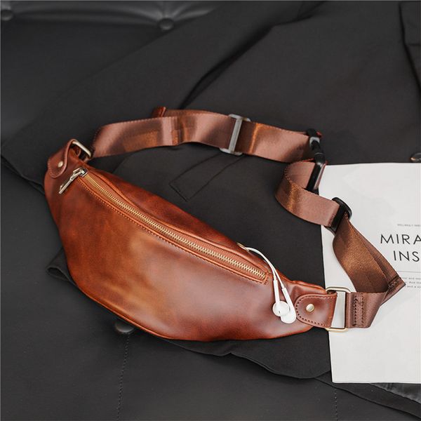 pockets fashion men's waist bag crazy horse pu leather messenger chest outdoor leisure sports
pockets fashion men's waist bag crazy horse pu leather messenger chest outdoor leisure sports