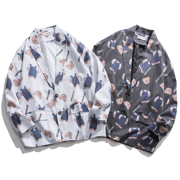 men's suits & blazers casual jacket, bear pattern, street clothes, retro hip-hop style, fashion, coat, autumn, White;black
men's suits & blazers casual jacket, bear pattern, street clothes, retro hip-hop style, fashion, coat, autumn, White;black