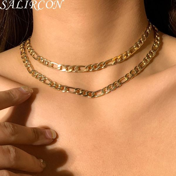 2pcs/set gold color iron chain necklace for women man punk gothic choker necklaces fashion retro jewelry gifts 2021 pendant, Silver
2pcs/set gold color iron chain necklace for women man punk gothic choker necklaces fashion retro jewelry gifts 2021 pendant, Silver