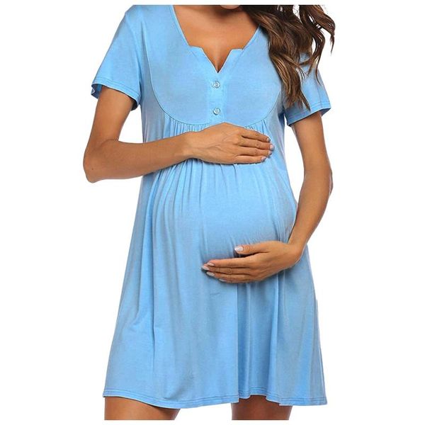 maternity dresses summer dress women short sleeve hight waist for daily wearing fashion clothes ladies pregnancy, White
maternity dresses summer dress women short sleeve hight waist for daily wearing fashion clothes ladies pregnancy, White