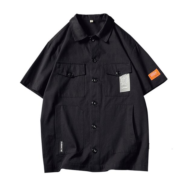 men's casual shirts summer mens short sleeve cotton streetwear hip hop camisa for men abz687 ebf5, White;black
men's casual shirts summer mens short sleeve cotton streetwear hip hop camisa for men abz687 ebf5, White;black