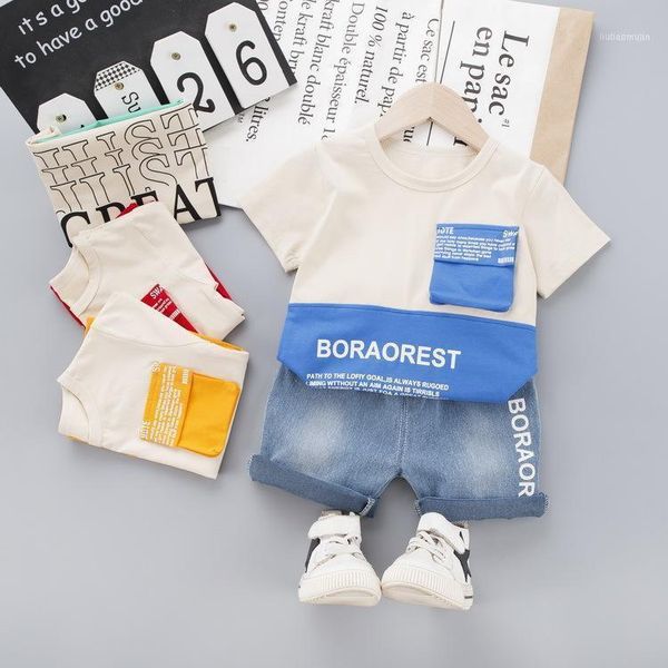 summer kids boys casual clothing sets baby girls letter splicing t-shirt +denim shorts 2 pieces set toddler clothes outfits1, White
summer kids boys casual clothing sets baby girls letter splicing t-shirt +denim shorts 2 pieces set toddler clothes outfits1, White