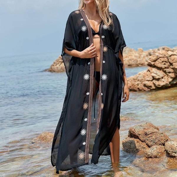 women's swimwear women black beach see-through sun-protective geometric color block lace-up half sleeve long ourwear vacation loos, White;black
women's swimwear women black beach see-through sun-protective geometric color block lace-up half sleeve long ourwear vacation loos, White;black