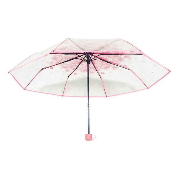 umbrellas women transparent umbrella folding cherry blossom automatic three-fold portable sunny lady
umbrellas women transparent umbrella folding cherry blossom automatic three-fold portable sunny lady