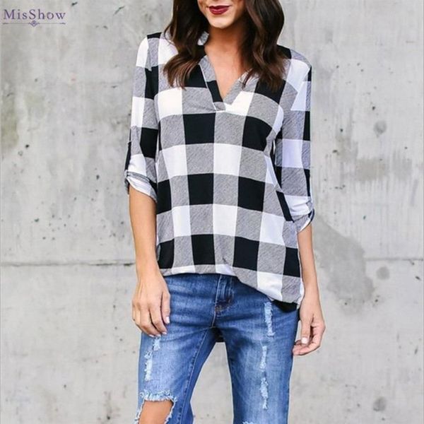 stock plus size 5xl women's t-shirt stand neck long sleeve grid women blouse plaid shirts vintage women and blouses loose lattice blus, White
stock plus size 5xl women's t-shirt stand neck long sleeve grid women blouse plaid shirts vintage women and blouses loose lattice blus, White