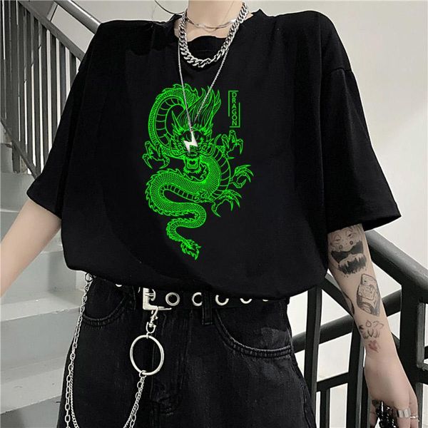 women's t-shirt harajuku vintage chinese dragon print streetwear ulzzang summer oversize loose women casual t-shirts, White
women's t-shirt harajuku vintage chinese dragon print streetwear ulzzang summer oversize loose women casual t-shirts, White