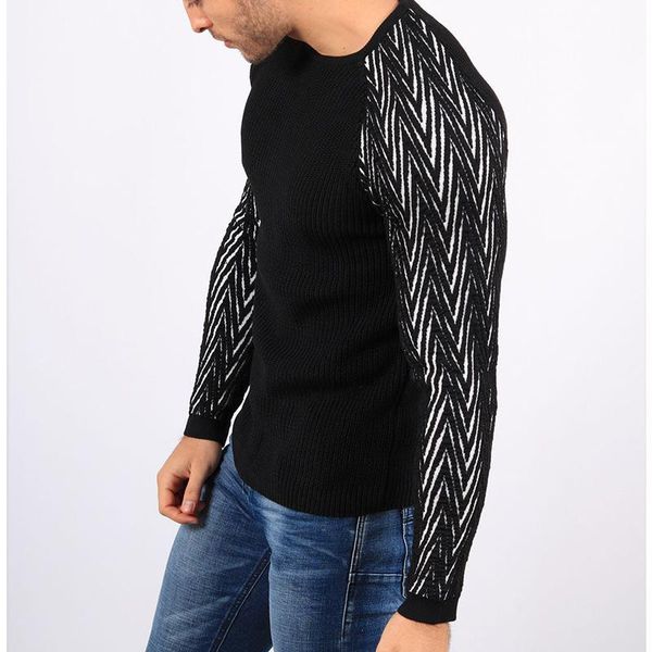 men's sweaters 2021 european and american autumn winter fashion sweater raglan sleeve, White;black
men's sweaters 2021 european and american autumn winter fashion sweater raglan sleeve, White;black