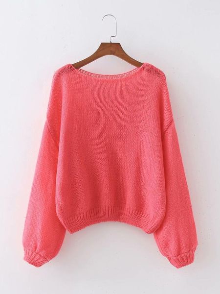 women's sweaters 2021 autumn fashion o-neck drop-shoulder sleeve loose knit sweater women, White;black
women's sweaters 2021 autumn fashion o-neck drop-shoulder sleeve loose knit sweater women, White;black