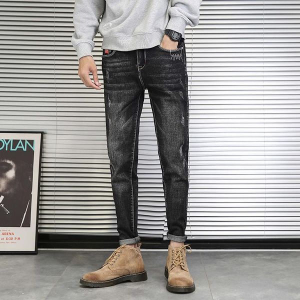 men's jeans spring autumn smart elastic business fashion straight regular stretch denim trousers men casual pants, Blue
men's jeans spring autumn smart elastic business fashion straight regular stretch denim trousers men casual pants, Blue