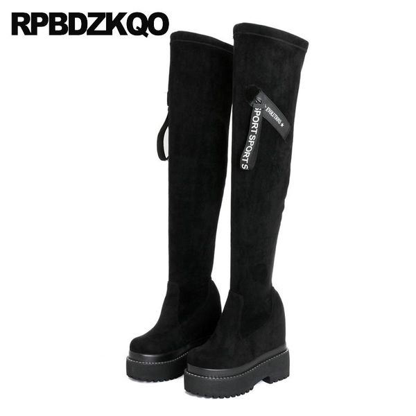 boots height increasing flatform extreme fetish long suede slim thigh women high heel wedge over the knee black shoes quality
boots height increasing flatform extreme fetish long suede slim thigh women high heel wedge over the knee black shoes quality
