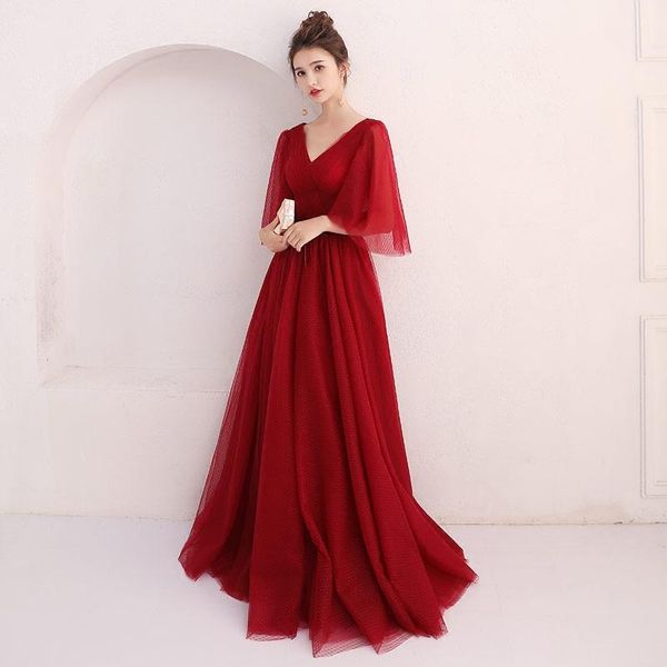party dresses evening 2021 wine red v-neck half sleeve floor length a-line fashion dress gown lf404, White;black
party dresses evening 2021 wine red v-neck half sleeve floor length a-line fashion dress gown lf404, White;black