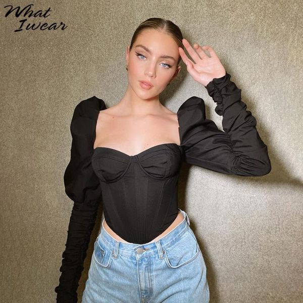 women's blouses & shirts puff sleeve square collar vintage woman 2021 autumn office lady streetwear crop chiffon female party club, White
women's blouses & shirts puff sleeve square collar vintage woman 2021 autumn office lady streetwear crop chiffon female party club, White