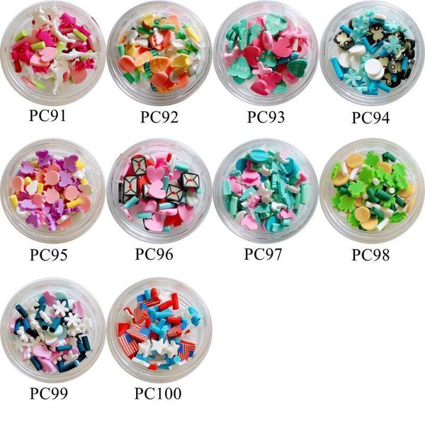 1jar3d polymer clay slices fancy nail art deco pieces in jar mixed different heart lucky-leaf snowflake shape decorations1, Silver;gold
1jar3d polymer clay slices fancy nail art deco pieces in jar mixed different heart lucky-leaf snowflake shape decorations1, Silver;gold