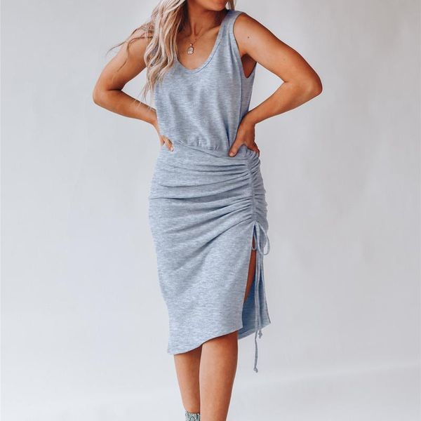casual dresses 2021 summer tank women drawstring split loose outwear elegant lady evening clubwear sundress g2696, Black;gray
casual dresses 2021 summer tank women drawstring split loose outwear elegant lady evening clubwear sundress g2696, Black;gray