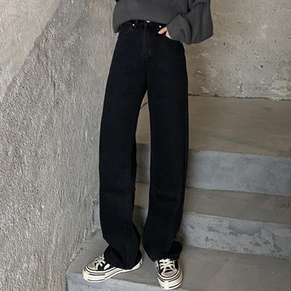 women's jeans cotton retro women high waist loose washed denim trouses 2021 korean style harajuku all-match straight pants, Blue
women's jeans cotton retro women high waist loose washed denim trouses 2021 korean style harajuku all-match straight pants, Blue
