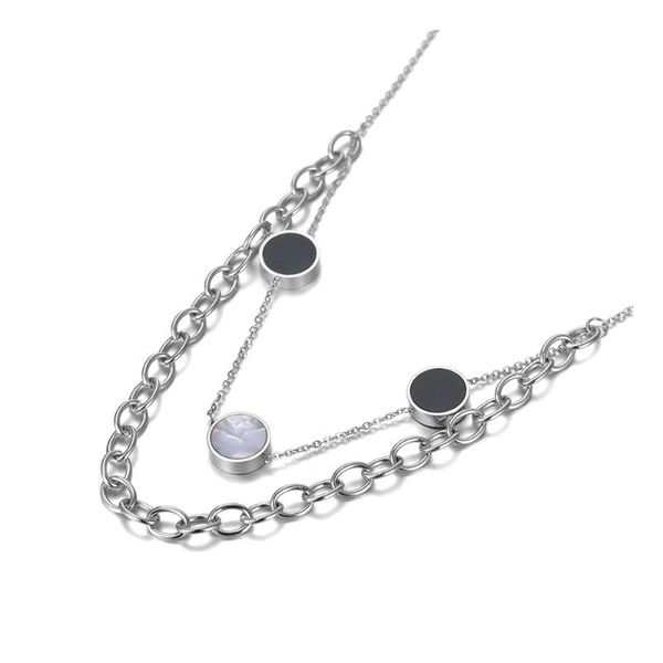 chokers original double layer round pendant necklace for women stainless steel bohemia acrylic & shell choker n20134, Golden;silver
chokers original double layer round pendant necklace for women stainless steel bohemia acrylic & shell choker n20134, Golden;silver