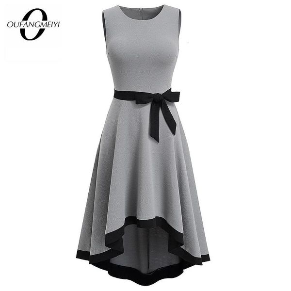 casual dresses women ball party sleeveless o neck high low self-tied bow contrast color swing a-line dress ea277, Black;gray
casual dresses women ball party sleeveless o neck high low self-tied bow contrast color swing a-line dress ea277, Black;gray