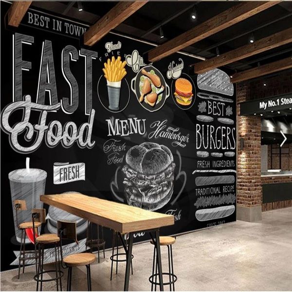 wallpapers modern burgers restaurant self adhesive wallpaper 3d blackboard hand-painted western fast food catering background wall mural
wallpapers modern burgers restaurant self adhesive wallpaper 3d blackboard hand-painted western fast food catering background wall mural