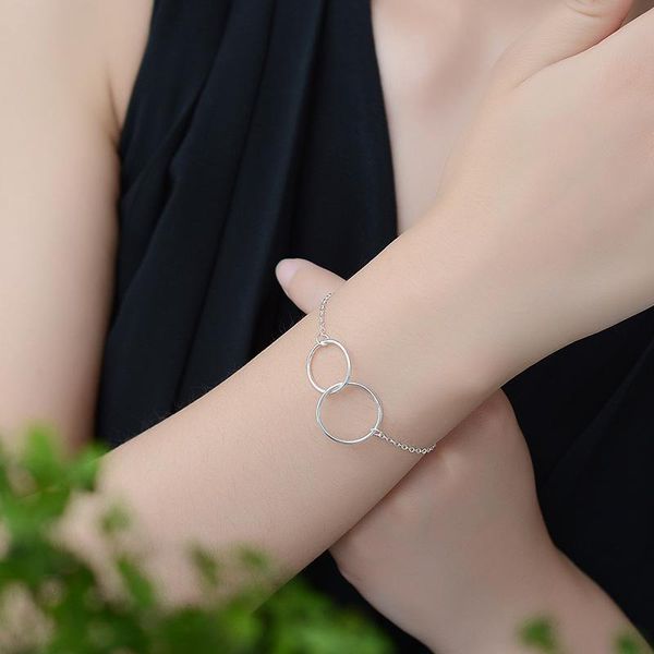 bangle bg-323 korean star silver plated twist double circle bracelet geometric personality jewelry, Black
bangle bg-323 korean star silver plated twist double circle bracelet geometric personality jewelry, Black