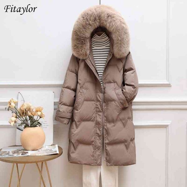fitaylor - women's hooded down et, big fur collar coat, cuff bubble, warm, casual straight loose cloth, Black
fitaylor - women's hooded down et, big fur collar coat, cuff bubble, warm, casual straight loose cloth, Black