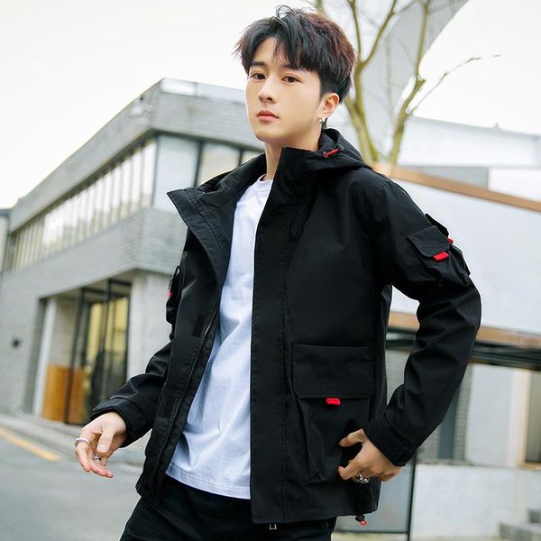 men's jackets autumn functional style jacket loose stand collar casual coat, Black;brown
men's jackets autumn functional style jacket loose stand collar casual coat, Black;brown