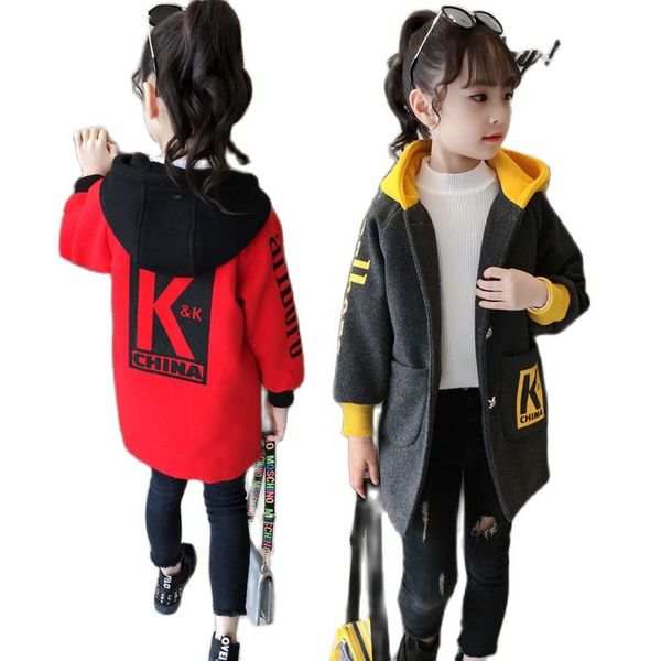 winter woolen jacket for girl 2021 korean version thicken fashion coat hooded casual patchwork mid-length childrens clothing, Blue;gray
winter woolen jacket for girl 2021 korean version thicken fashion coat hooded casual patchwork mid-length childrens clothing, Blue;gray