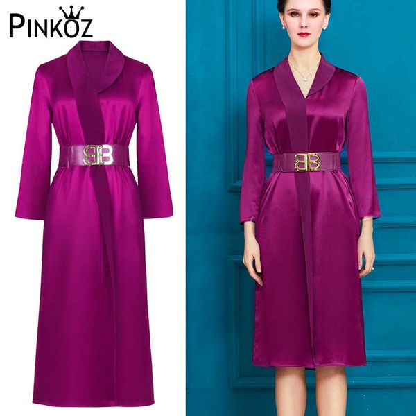 elegant lady midi dress purple long sleeve satin office clothing for womne casual spring autumn dresses with belt vintage 210421, Black;gray
elegant lady midi dress purple long sleeve satin office clothing for womne casual spring autumn dresses with belt vintage 210421, Black;gray
