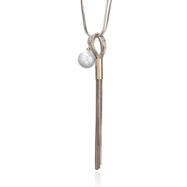 pendant necklaces fashion women sweater chain long tassel with pearl necklace trendy style for statement jewelry wholesale 2021, Silver
pendant necklaces fashion women sweater chain long tassel with pearl necklace trendy style for statement jewelry wholesale 2021, Silver