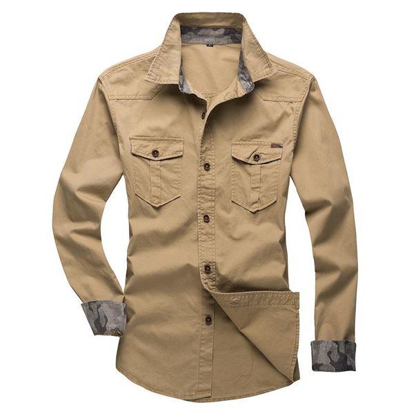 autumn military long sleeve shirt men's leisure wind outdoor tooling large size green cotton casual shirts, White;black
autumn military long sleeve shirt men's leisure wind outdoor tooling large size green cotton casual shirts, White;black