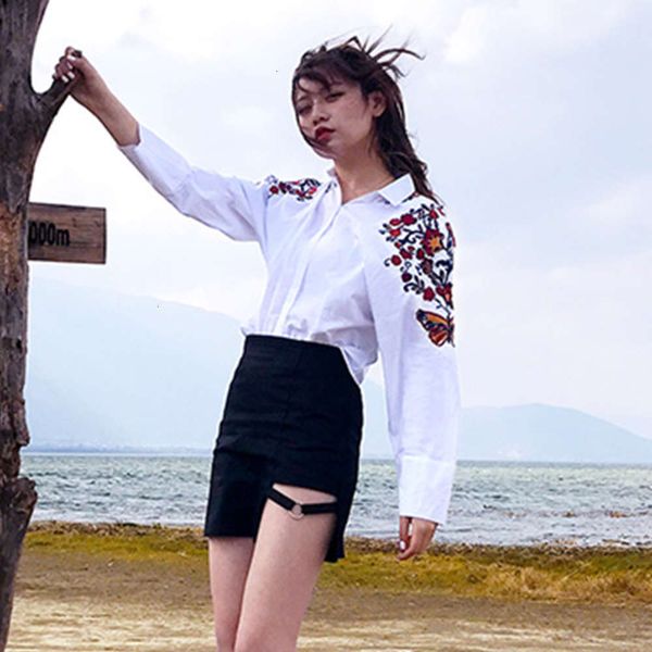 women's sweaters hoodies 2021 spring and autumn korean cardigan over lapel floral embroidery long sleeve loose shirt fashion v6zu, White;black
women's sweaters hoodies 2021 spring and autumn korean cardigan over lapel floral embroidery long sleeve loose shirt fashion v6zu, White;black