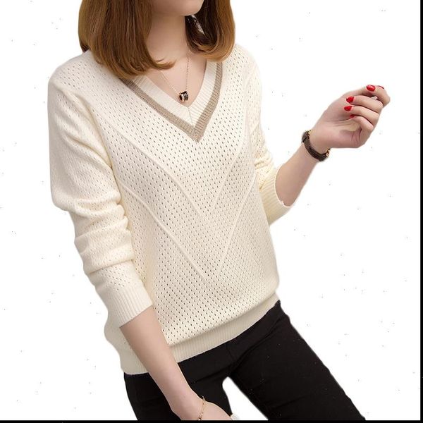 autumn winter sweater women womens pullovers warm hollow sweaters loose knitted female v neck small, White;black
autumn winter sweater women womens pullovers warm hollow sweaters loose knitted female v neck small, White;black