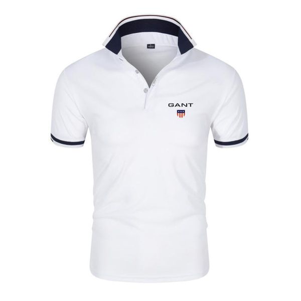 men's polos 2021 brand short sleeve shirt cool and comfortable lapel collar casual slim top, White;black
men's polos 2021 brand short sleeve shirt cool and comfortable lapel collar casual slim top, White;black