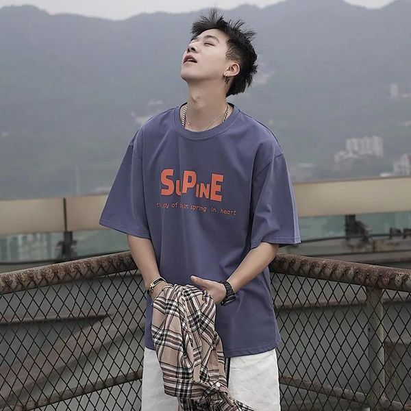 hong kong style art short sleeve men's bottom shirt summer pure cotton loose letter printing leisure s-4xl t-shirts, White;black
hong kong style art short sleeve men's bottom shirt summer pure cotton loose letter printing leisure s-4xl t-shirts, White;black