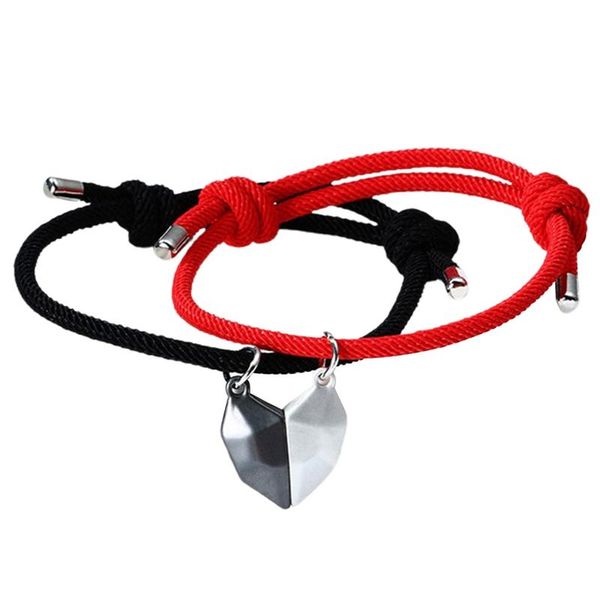 charm bracelets 2pcs / set heart wish stone couples bracelet magnet attraction jewelry adjustable lucky rope gifts, Golden;silver
charm bracelets 2pcs / set heart wish stone couples bracelet magnet attraction jewelry adjustable lucky rope gifts, Golden;silver