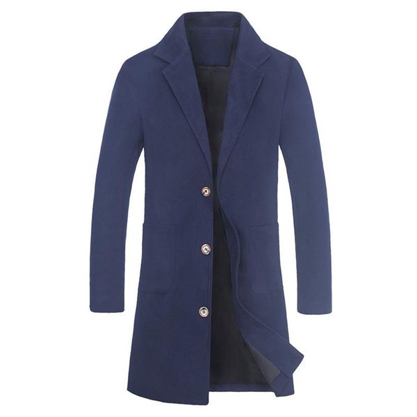 men's wool & blends 2021 fashion solid color medium long woolen coat classic, Black
men's wool & blends 2021 fashion solid color medium long woolen coat classic, Black